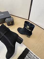 Fortok Chanel Velvet Ankle Boots Black - 2