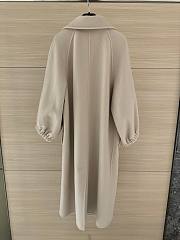 Fortok Maxmara Double-breasted Long Coat Beige With Back Vent - 5