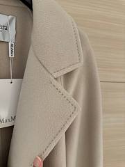 Fortok Maxmara Double-breasted Long Coat Beige With Back Vent - 4
