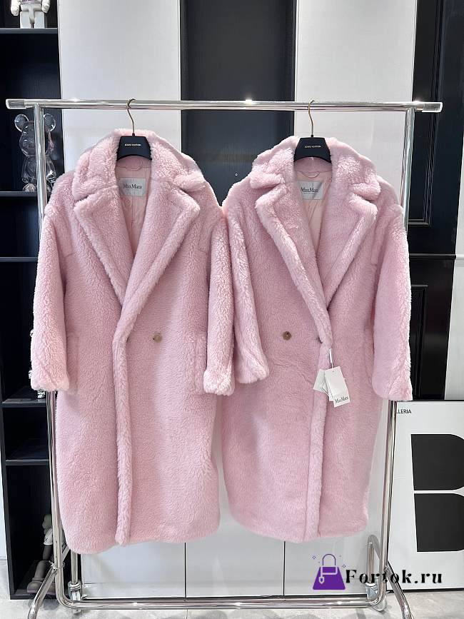 Fortok Maxmara Taddy Coat Pink - 1