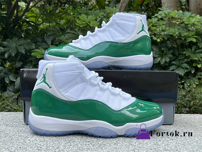 Fortok Air Jordan 4 Michigan State Sneakers White & Green - 1
