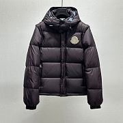 Fortok Moncler Down Jacket With Large Logo & Detachable Sleeves - 1