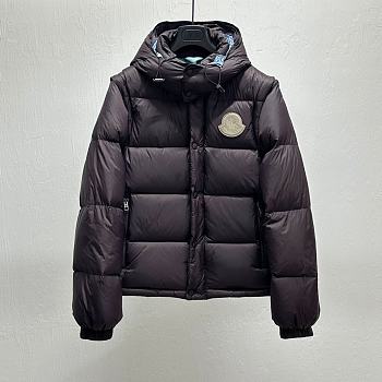 Fortok Moncler Down Jacket With Large Logo & Detachable Sleeves