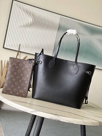Fortok Louis Vuitton Neverfull MM Bag Black Epi Leather M11930 31x28x14cm