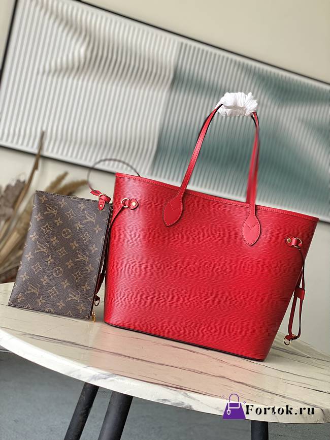 Fortok Louis Vuitton Neverfull MM Bag Red Epi Leather M11930 31x28x14cm - 1
