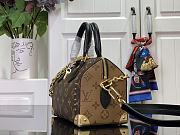 Fortok Louis Vuitton Speedy Trunk 20 Bag Brown & Black M13146 20.5x13.5x11cm - 5