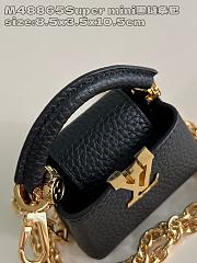 Fortok Louis Vuitton Micro Capucines Bag Black M48865 8.5x3.5x10.5cm - 6