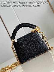 Fortok Louis Vuitton Micro Capucines Bag Black M48865 8.5x3.5x10.5cm - 5