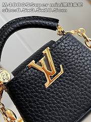 Fortok Louis Vuitton Micro Capucines Bag Black M48865 8.5x3.5x10.5cm - 3