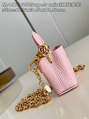 Fortok Louis Vuitton Micro Capucines Bag Pink M48865 8.5x3.5x10.5cm - 6