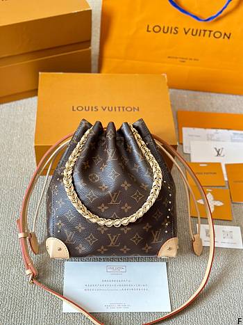 Fortok Louis Vuitton Noé Trunk PM Bag Brown 23x27x8cm