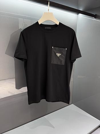 Fortok Prada Re-Nylon And Jersey T-Shirt Black / White