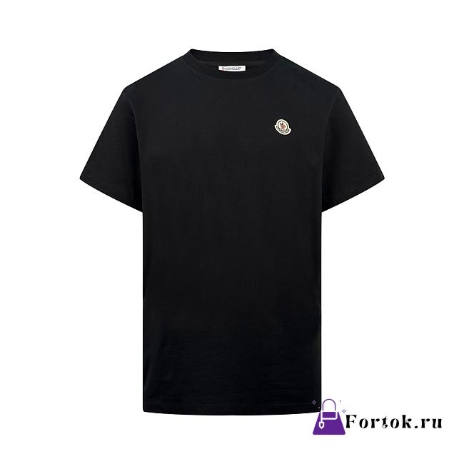 Fortok Moncler Black Logo Badge T-Shirt - 1