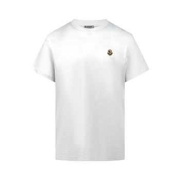 Fortok Moncler White Logo Badge T-Shirt