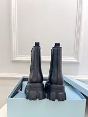 Fortok Prada Black Monolith Brushed Leather Boots - 6