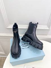 Fortok Prada Black Monolith Brushed Leather Boots - 5