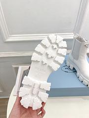 Fortok Prada White Monolith Brushed Leather Boots - 6