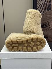 Fortok Prada Shearling Booties Beige - 5
