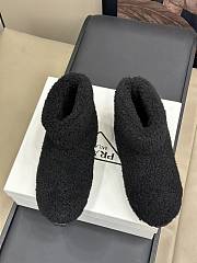 Fortok Prada Shearling Booties Black - 5
