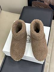 Fortok Prada Shearling Booties Brown - 6