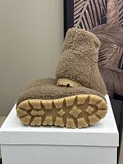 Fortok Prada Shearling Booties Brown - 5