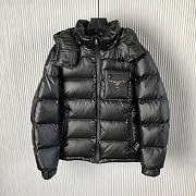 Fortok Prada Nylon Triangle Down Jacket Black - 1