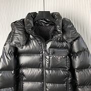 Fortok Prada Nylon Triangle Down Jacket Black - 2