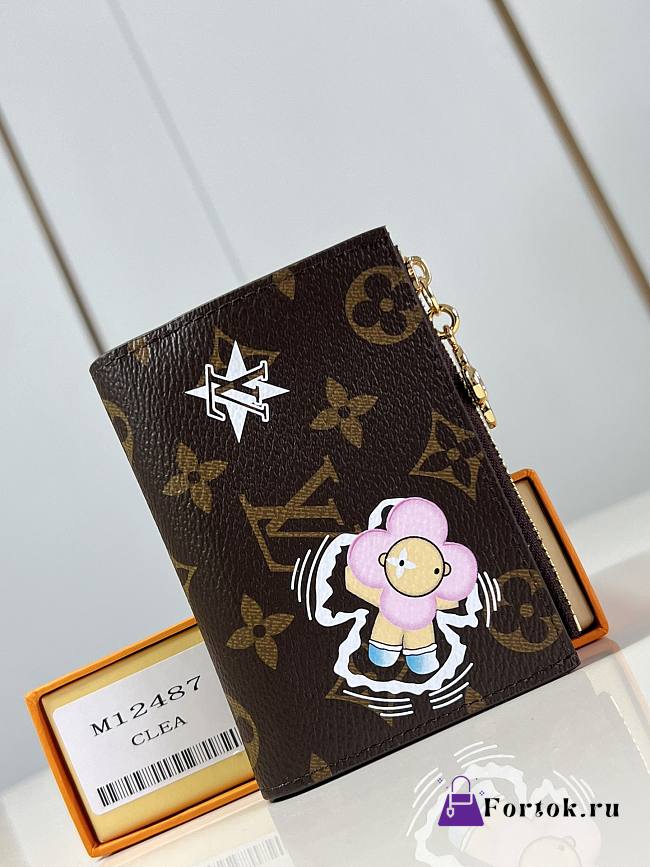 Fortok Louis Vuitton Lisa Wallet Brown & Blue M12487 11.5x1.5x9cm - 1