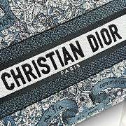 Fortok Dior Lady Lucky Star Embroidery Pattern Bag Green 24x20x11cm - 5