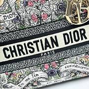 Fortok Dior Lady Lucky Star Embroidery Pattern Bag Multicolor 24x20x11cm - 4
