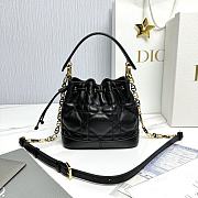 Fortok Dior Jolie Bucket Bag Black M2780 17×16×9cm - 1