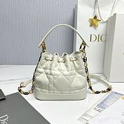 Fortok Dior Jolie Bucket Bag White M2780 17×16×9cm - 1