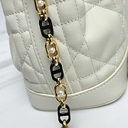 Fortok Dior Jolie Bucket Bag White M2780 17×16×9cm - 6
