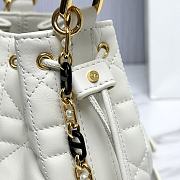 Fortok Dior Jolie Bucket Bag White M2780 17×16×9cm - 5