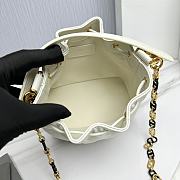 Fortok Dior Jolie Bucket Bag White M2780 17×16×9cm - 4