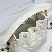 Fortok Dior Jolie Bucket Bag White M2780 17×16×9cm - 3