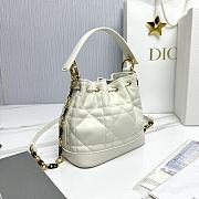 Fortok Dior Jolie Bucket Bag White M2780 17×16×9cm - 2