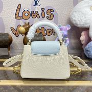 Fortok Louis Vuitton Capucines Mini Taurillon Leather White & Blue M25339 21x14x8cm - 2