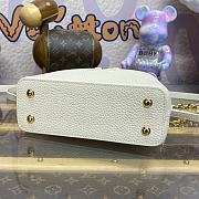 Fortok Louis Vuitton Capucines Mini Taurillon Leather White & Blue M25339 21x14x8cm - 5