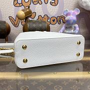 Fortok Louis Vuitton Capucines Mini Taurillon Leather White & Pink M25339 21x14x8cm - 3