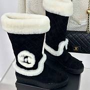 Fortok Chanel Snow Boots Black  - 1