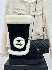 Fortok Chanel Snow Boots Black  - 5