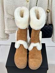 Fortok Chanel Snow Boots Brown - 5