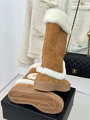 Fortok Chanel Snow Boots Brown - 3