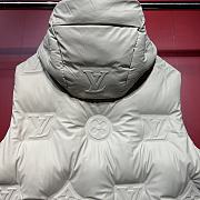 Fortok Louis Vuitton Embossed Logo Padded Down Vest White - 3