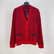 Fortok Louis Vuitton Red Wool Blend Cardigan - 1