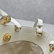Fortok Jacquemus Le Petit Bambola White Leather Bag 10×20cm  - 5