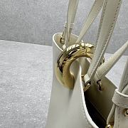 Fortok Jacquemus Le Petit Bambola White Leather Bag 10×20cm  - 2