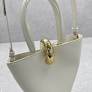 Fortok Jacquemus Le Petit Bambola White Leather Bag 10×20cm  - 4
