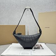 Fortok Lemaire Medium Croissant Bag Black Soft Nappa Leather 46x22x7cm - 1